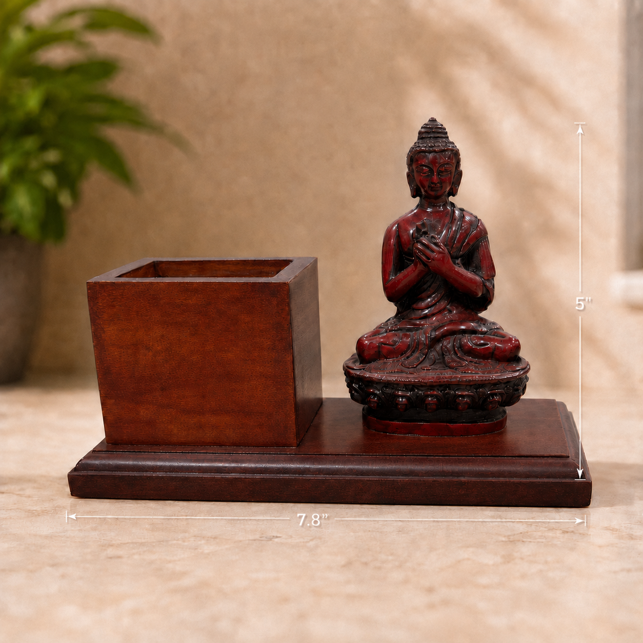 Handcrafted Buddha Pen Holder – Made in Nepal