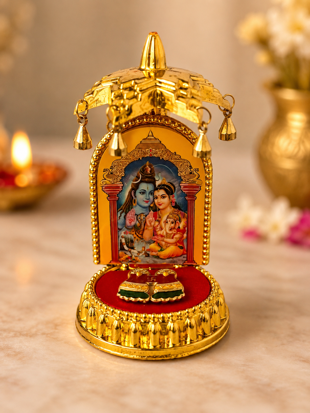 Shiv Parivar Mini Mandir Display | Spiritual | Home & Car Décor