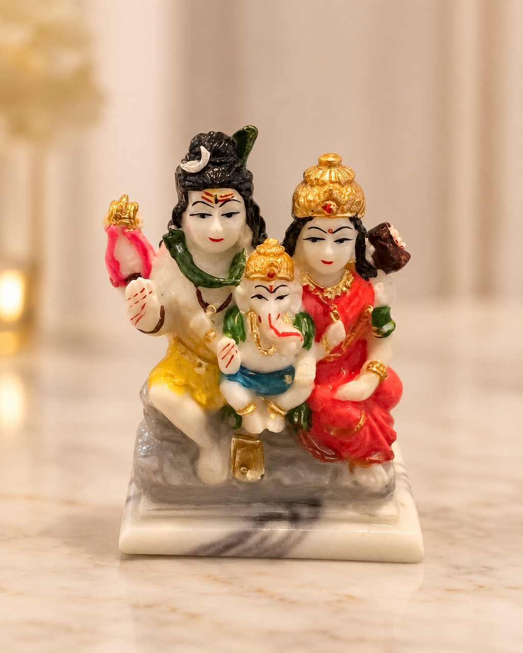 Shiv Parivar Statue | Spiritual | Home & Car Décor