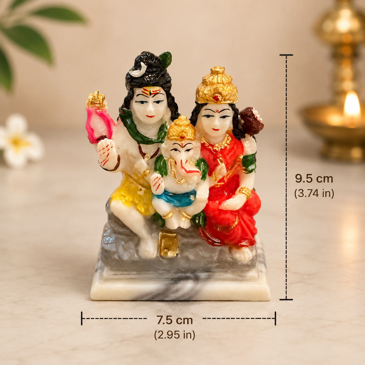 Shiv Parivar Statue | Spiritual | Home & Car Décor