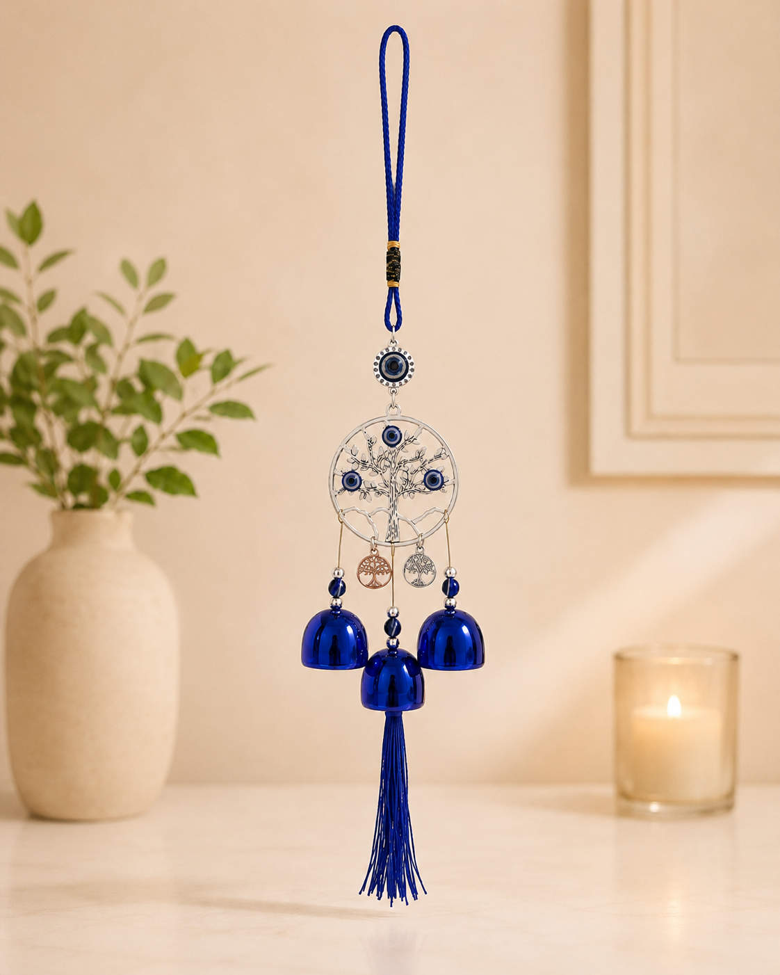 Blue Evil Eye Tree of Life Hanging Ornament | Home & Car Décor