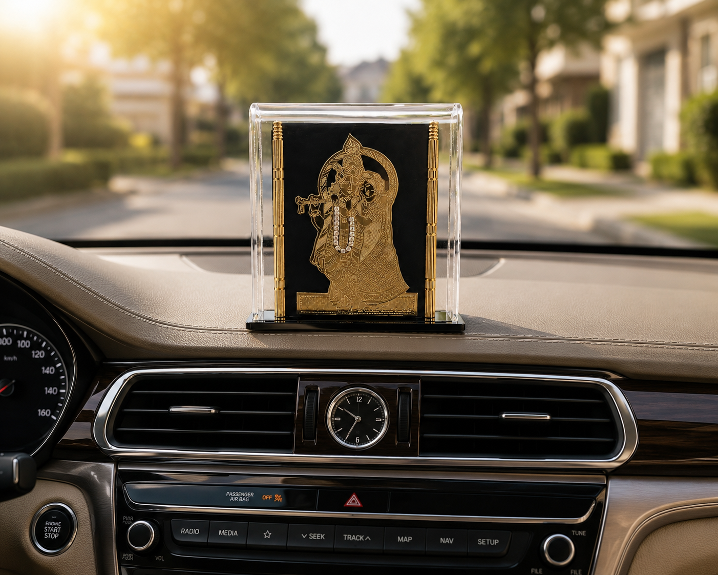Radha Krishna Decorative Plaque | Spiritual | Home & Car Décor