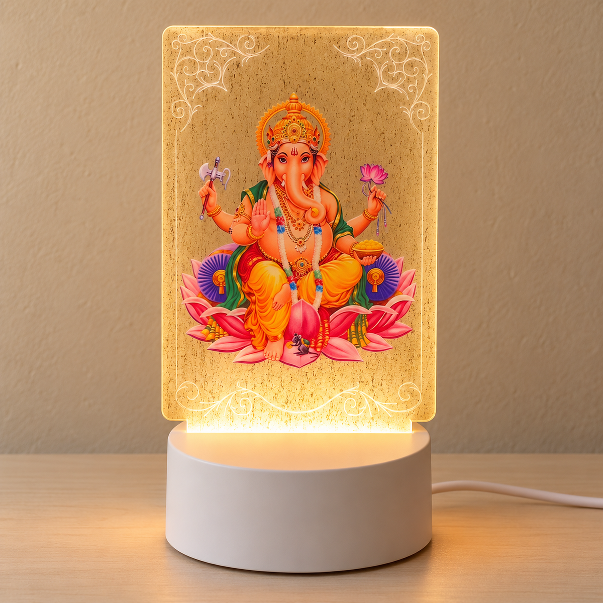 Deity LED Lamp – Laxmi, Durga & Ganesh