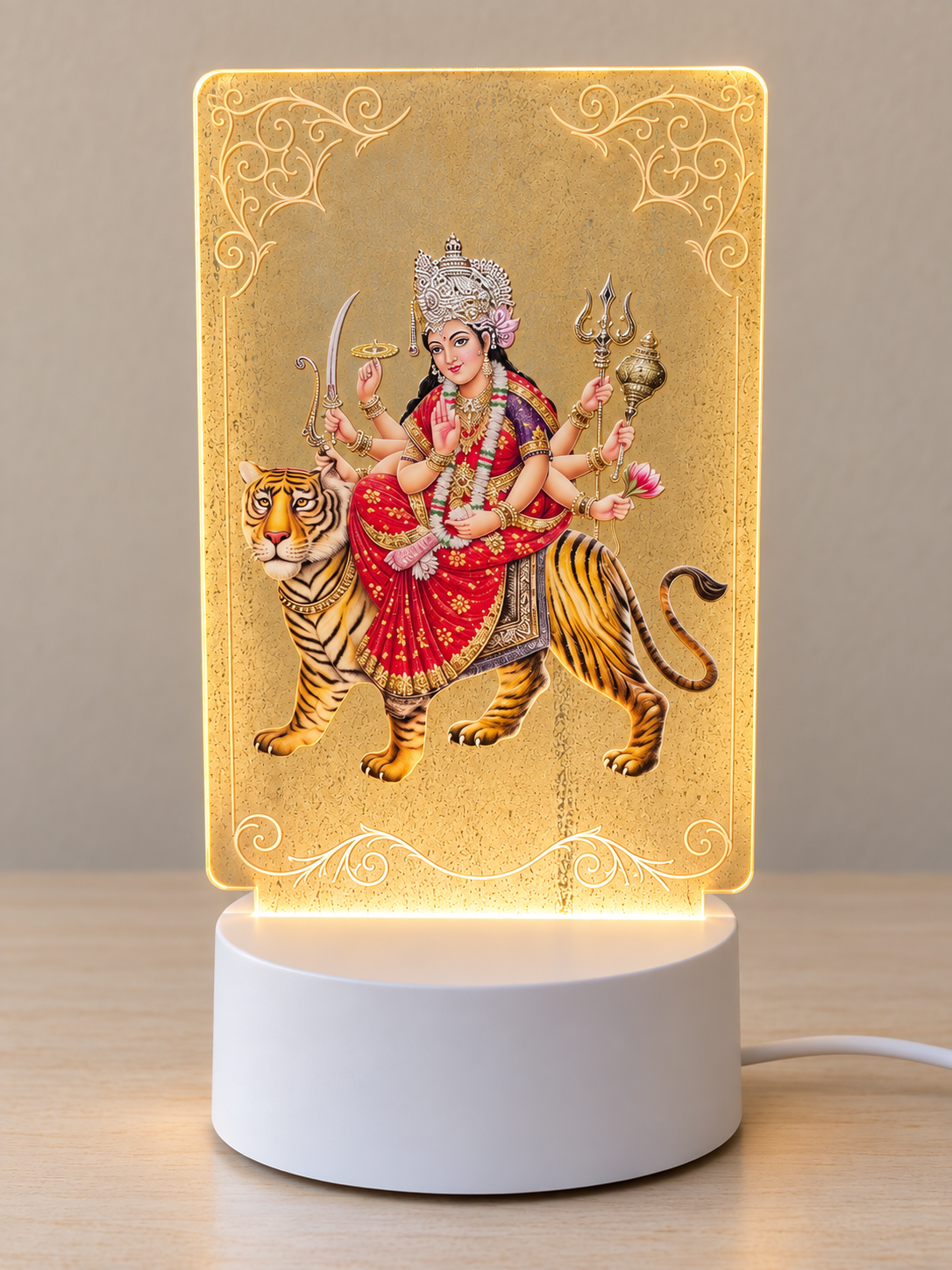 Deity LED Lamp – Laxmi, Durga & Ganesh